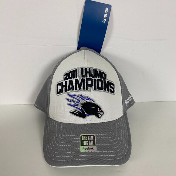 NWT Saint John Sea Dogs Hat 2011 QMJHL Champions LHJMQ Reebok Hockey White Gray - Picture 1 of 11